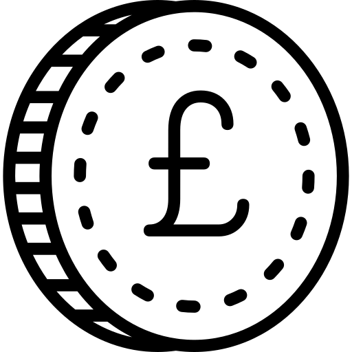 Business tools, coin, currency, money, pound icon